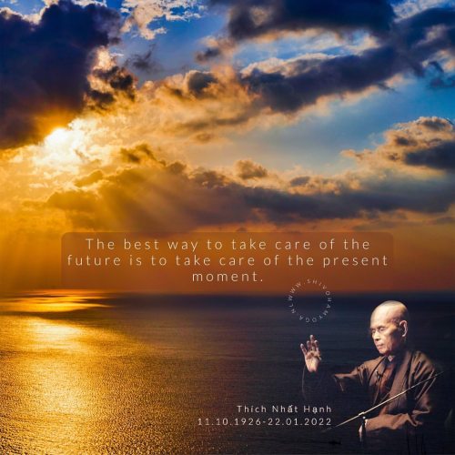 The best way to take care of the future is to take care of the present moment #thichnhathanh. . . 