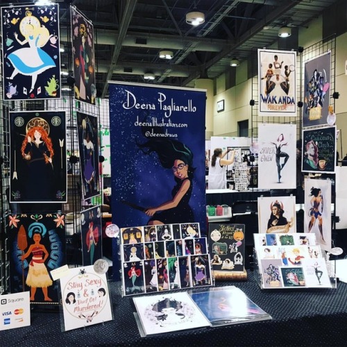 All set up and ready to go! I’m at 257 in artist alley this weekend so come say hi! #torontoco