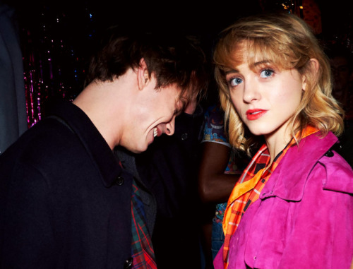 that-thing-that-feeling:Charlie and Natalia at the Burberry x Cara Christmas Party