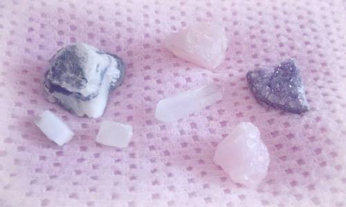 dollribbons:I love my crystals and rocks.I found some of these on a quarry near where I live. The Am