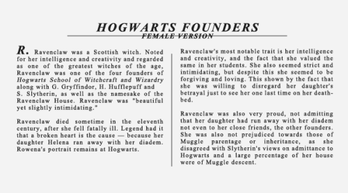thatpunygoddess:hogwarts founders, female version | ravenclaw