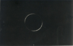 retrofutureground:  P. Harris (INP Staff photo), View of the total eclipse as seen at 30.000 feet,  aboard a Northwest Stratacruiser at the moment of Totality. 30/06/1954, Minneapolis US, Labeled. Vintage silver print (Press photo copy print) 