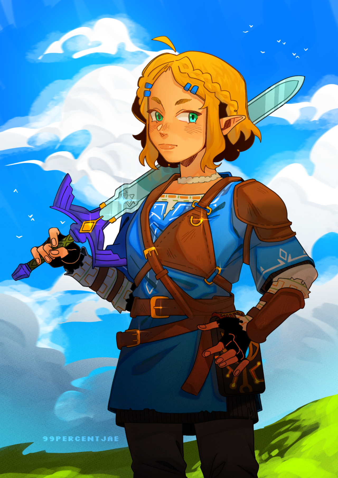 My fanart Link x Zelda [BoTW]  Legend of zelda, Legend of zelda