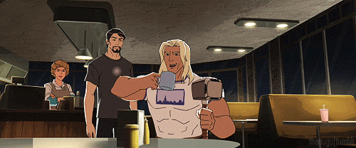 stigmartyr762:  cheskamouse:  thefingerfuckingfemalefury:  sketchfanda:  showoff  THOSE TV’S AREN’T CHEAP, THOR O.O  And there is Tony, just handing over cash. “Next time, Steve can treat you to dinner..”  Some days Thor can be the ultimate