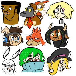 theycallhimcake:  cailencrow:  Doodles for the Squad. Full View   h-humph