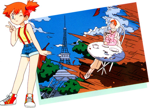 maryokuyummy:  Misty Pokemon post-card illustrated by Ken Suigimori. Date unknown. 