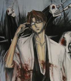 spiritoftheshadows:  Aizen Sousuke by Yussik-yuu