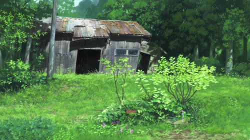 anime-backgrounds:The Wolf Children Ame and Yuki. Directed by Mamoru Hosoda. Created by Studio Chizu