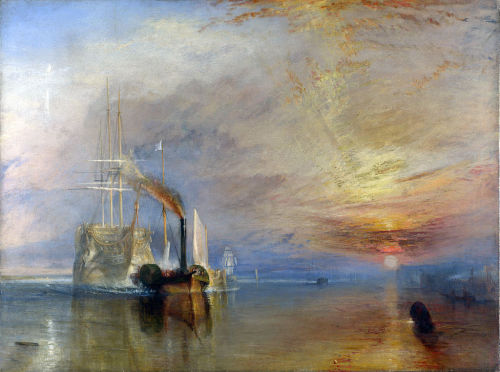 The Fighting Temeraire tugged to her last berth to be broken up (1838) Oil painting by the English a