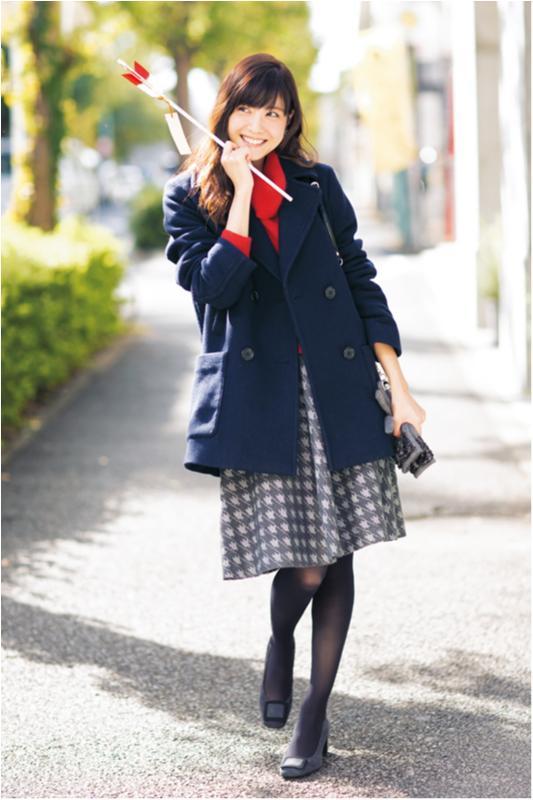 ganpukudou:  【今日のコーデ／佐藤ありさ】HAPPY NEW YEAR! 初詣デートの元日はレディな赤で運気アップ♡