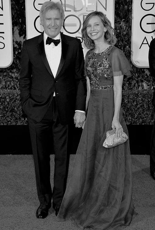 leiaorgania:Harrison Ford and Calista Flockhart attend the 2016 annual Golden Globe Awards held at t