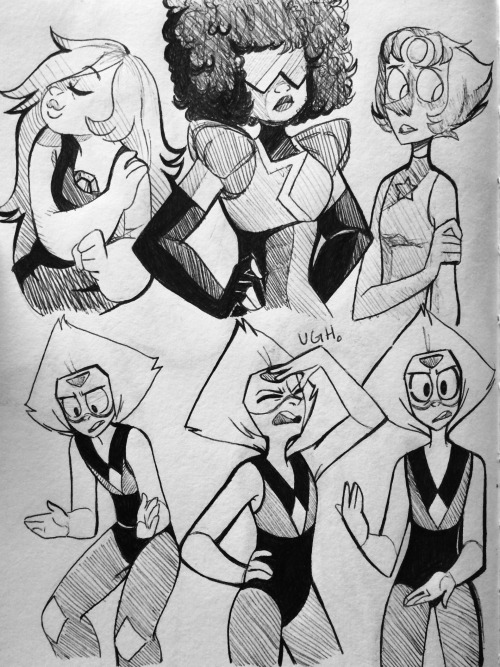 voxellgeist:stuff i’ve been doodling in my sketchbook this past february. have some su and some mett