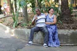 humansofnewyork:   “He fell in love with me the first day he met me. He kept calling me princess. He said we were meant to be together because our feet were the same size. Look how embarrassed he’s getting!”(São Paulo, Brazil)  