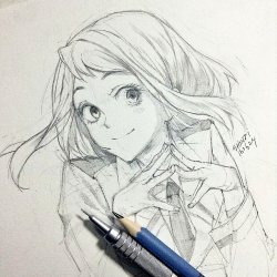 artbyshinji:Ochako Uraraka from Boku no Hero