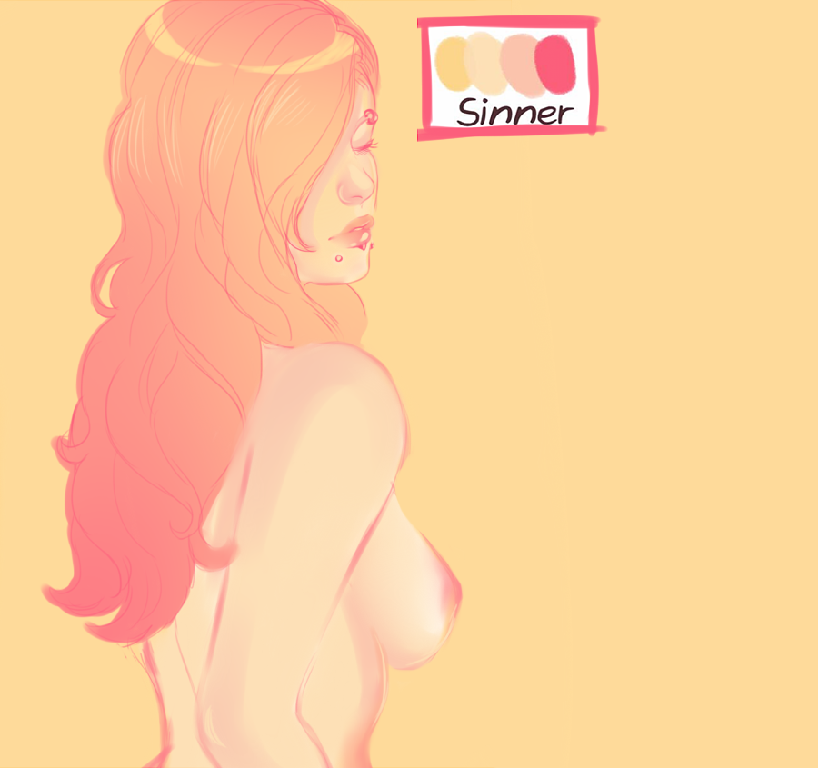 Color palettes practice with OCs. &ndash;