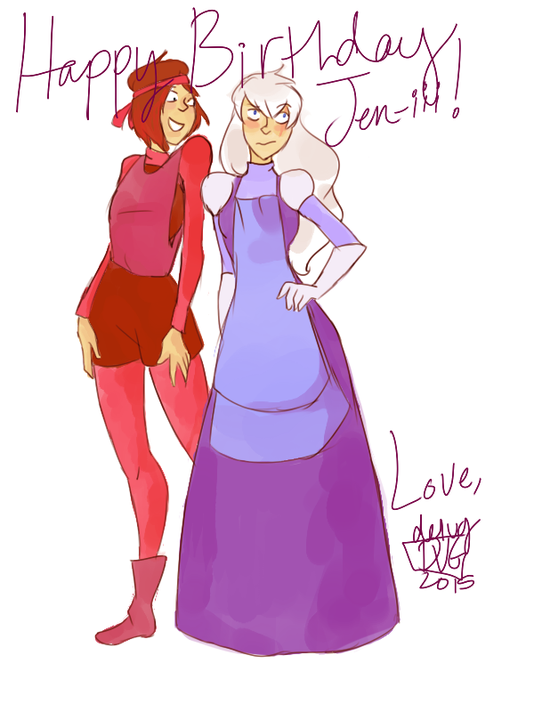 delvg:  jen-iiiBecause I haven’t drawn RWBY in forever but Steven Universe is still