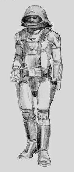 Ralph McQuarrie’s rebel soldier designs. Star Wars (1977).