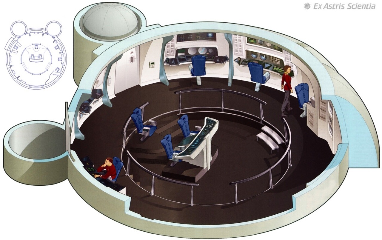 usscucuboth:  Cutaways of the bridge of the original and refitted Constitution Class