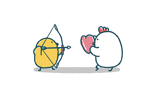 ゆるいひよこはにわとりのハートを射る イラストエッセイのaieku