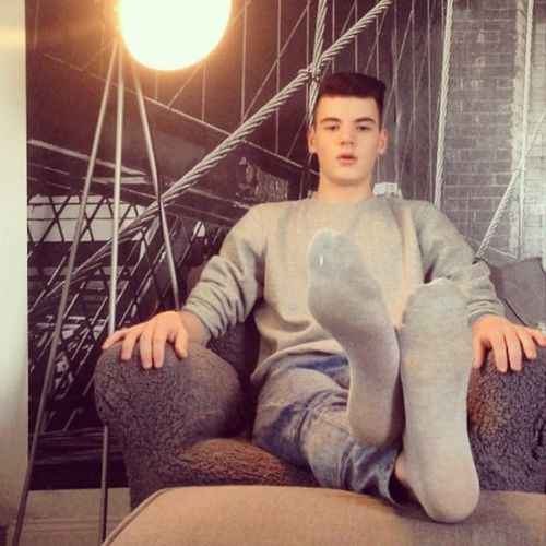 sockedboys:  Another GORGEOUS #submission by @markus.pab. I wish I could run my tongue up and down those long soles… 😛👣 