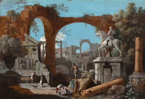 Marco Ricci: A Capriccio of Roman Ruins, 1720s.