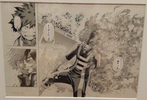 akaganei:horikoshi kouhei’s hand drawn original manga pages from shonen jump 50th anniversary exhibi