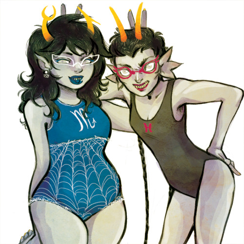 uglylilmonster: girlfiends.png super messy fanart doodle that’s not really good but it makes m