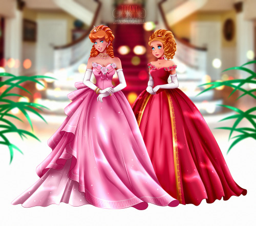  A recent commission I did on dA : Cinderella and her lady in waiting, Angelique, she is an original