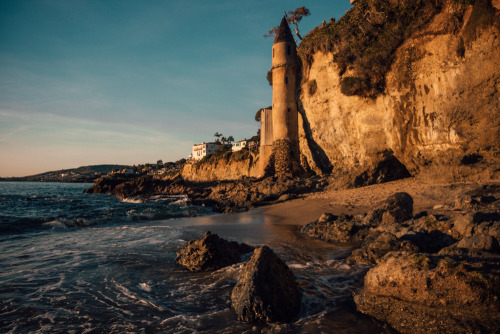 Pirate Tower at Victoria Beach in Laguna Beach, California. One of the most beautiful things to do i