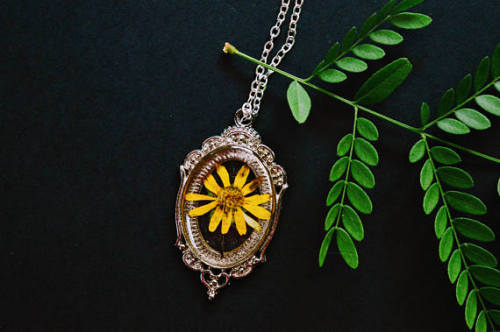 Pressed Flowers Pendant //AniFlowerStore