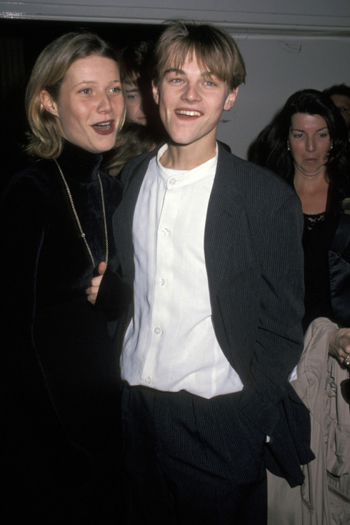  Gwyneth Paltrow and Leonardo DiCaprio at the The Equitable Center in New York City, February 28, 19