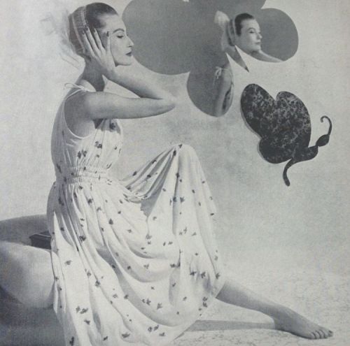 Louise Dahl-Wolfe - Nightdress by Van Raalte (Harper’s Bazaar 1954)