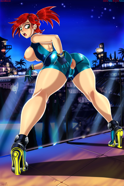 therealshadman:  Frankie wearing Bloo as a Zero Suitdrawn a while back during the Frankie Foster theme on Shadbase.