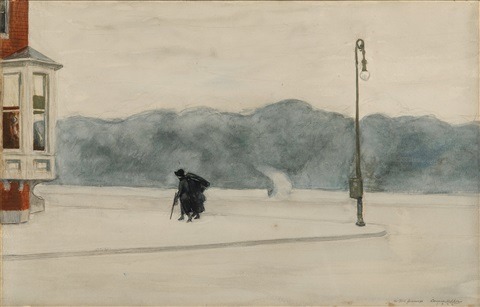 mythologyofblue:Edward Hopper, Day after Funeral, 1925