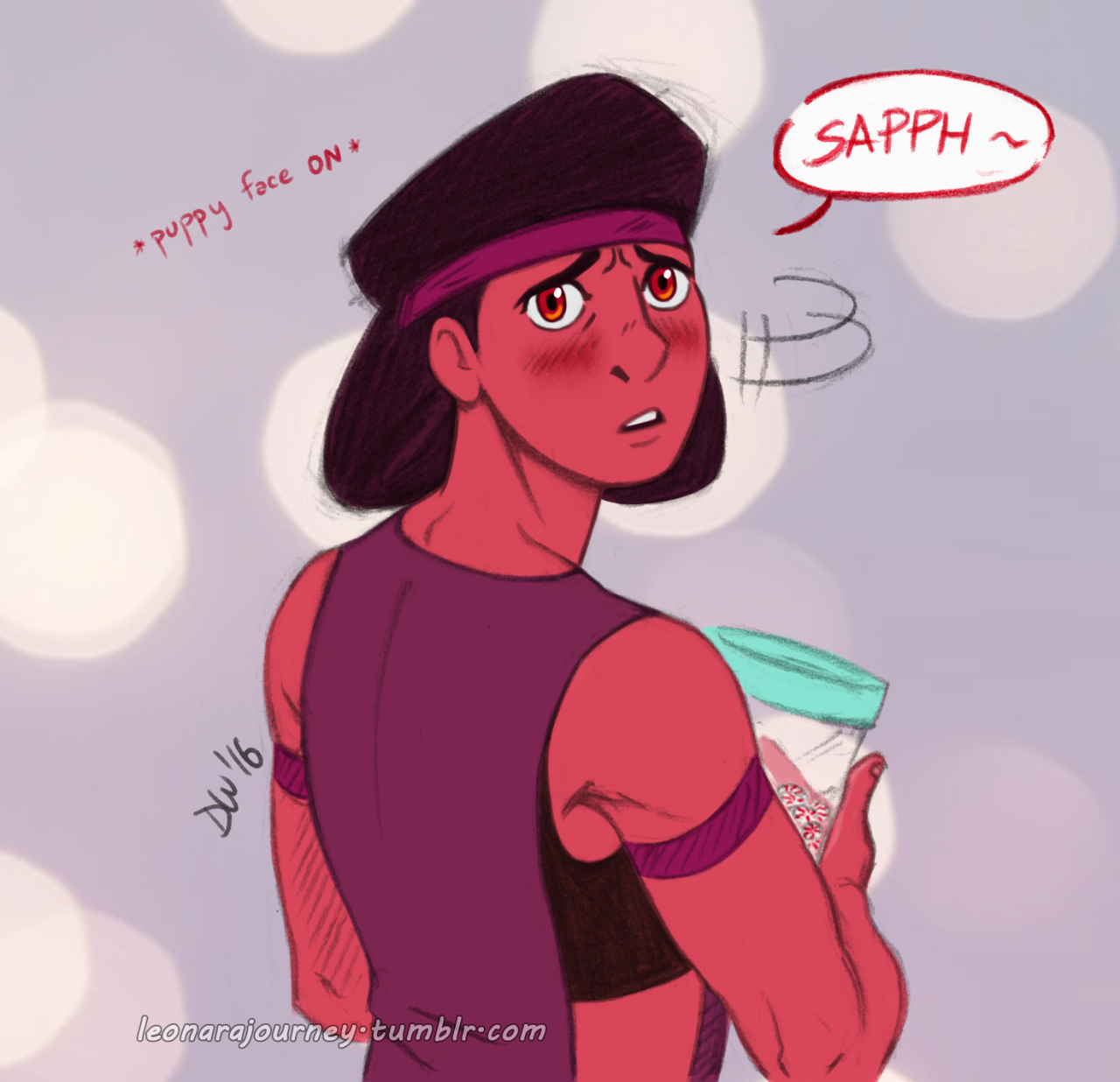 leonarajourney:   Convo with the smol strong @iceangel242 (and she drew that cute