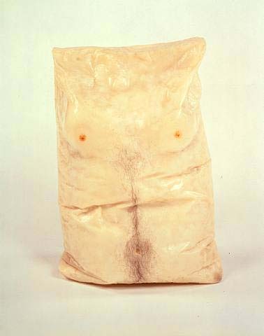 Robert Gober, Untitled (Big Torso), 1990, beeswax, pigment, human hair, ca. 24 x 18 x 11 in., Anthon