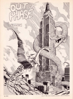 introvertedart: ungoliantschilde: Archie Goodwin and Al Williamson.  This was in the last issue of Marvel’s Epic Illustrated. Epic illustrated has A LOT to do with how I view comics. Probably a big reason that I’m not super into super hero stuff. 