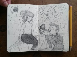 ahhmmmburr:  Sketchbook - Fry & Leela