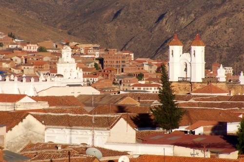 Rooftops of Sucre, Bolivia, 2006.Retaining much of its colonial character, Sucre is nicknamed  ”La C