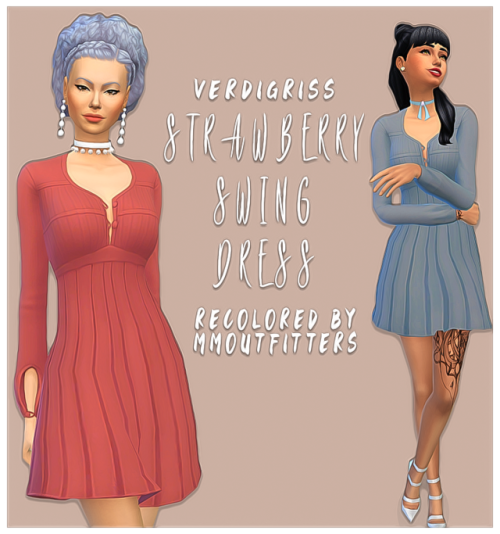 mmoutfitters: @verdigriss strawberry swing dress recolors!  i love this dress – its so fu
