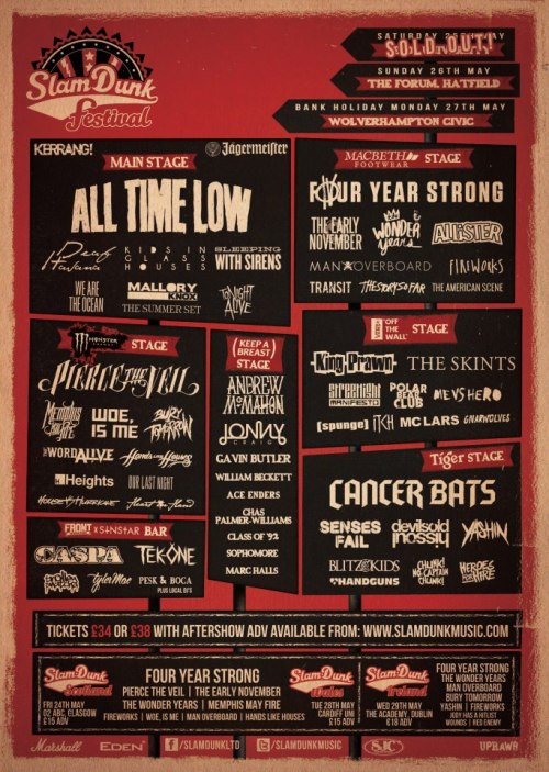 I am so happy to announce I will be at the Wolverhampton AND Hatfield date of Slam Dunk this year! I