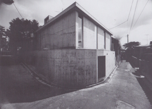 poetryconcrete:House on a Curved Road, architecture by Kazuo Shinohara, 1969, in Tokyo, Japan.