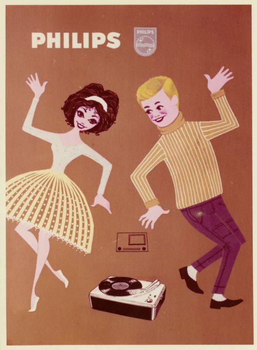 theswinginsixties:  Philips gramophone advertisement, 1960. 