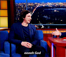 beneffleck:  Adam Driver getting flustered after being complimented 