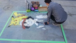 mactheactor: Turkish chalk artist, Ersin Yilmazer in Downtown Toronto. https://www.instagram.com/ersin_yilmazer/