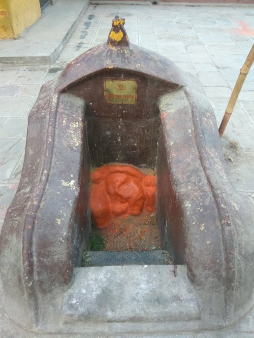 Swayambhu Patala Hanuman in Ram Mandir Courtyard, Pashpatinath area, Nepal