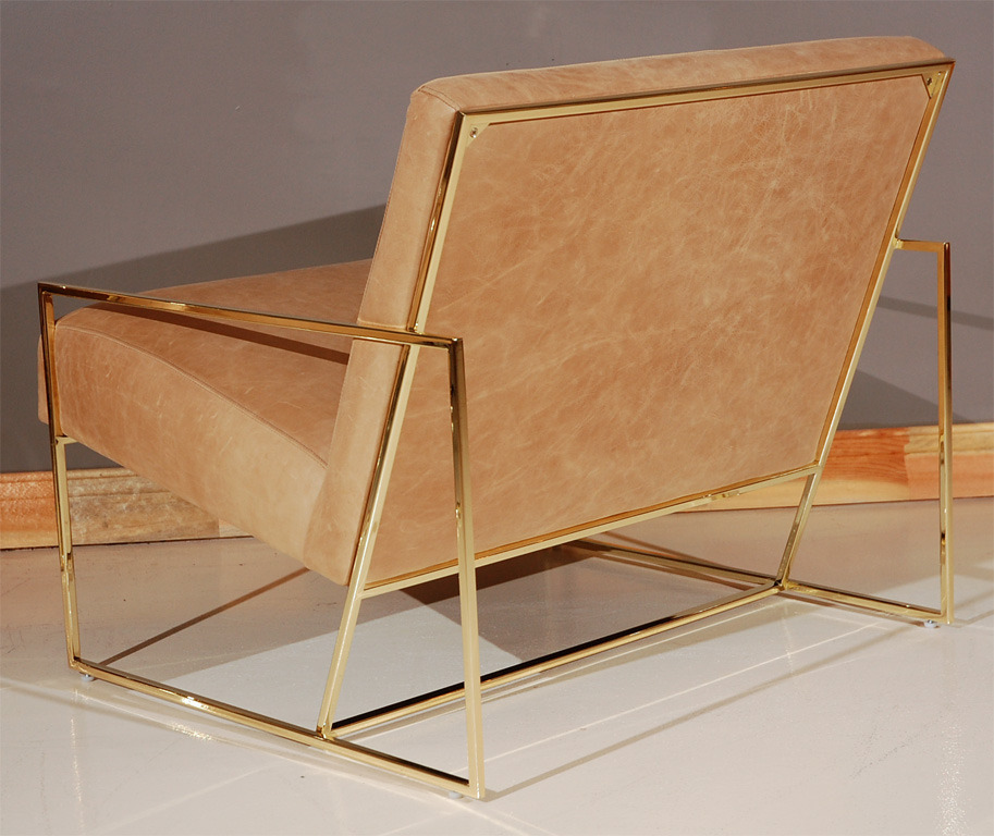 midcenturymodernfreak:  Thin-frame Polished Brass Chairs | Design: Lawson-Fenning