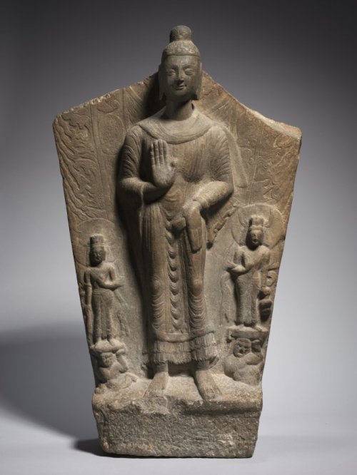 Stele with Maitreya and Attendants, 500, Cleveland Museum of Art: Chinese ArtBuddhist statue steles 
