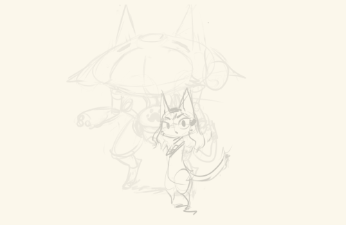 Sketch of furrie D.VA.Tiny tiny ! ≧ω≦ 