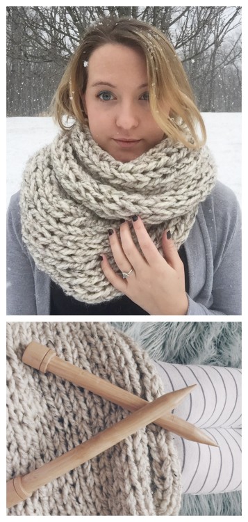 DIY Knit Cheap Super Chunky Scarf free Pattern from Margo Knits.Don’t want to spend a small fortune 